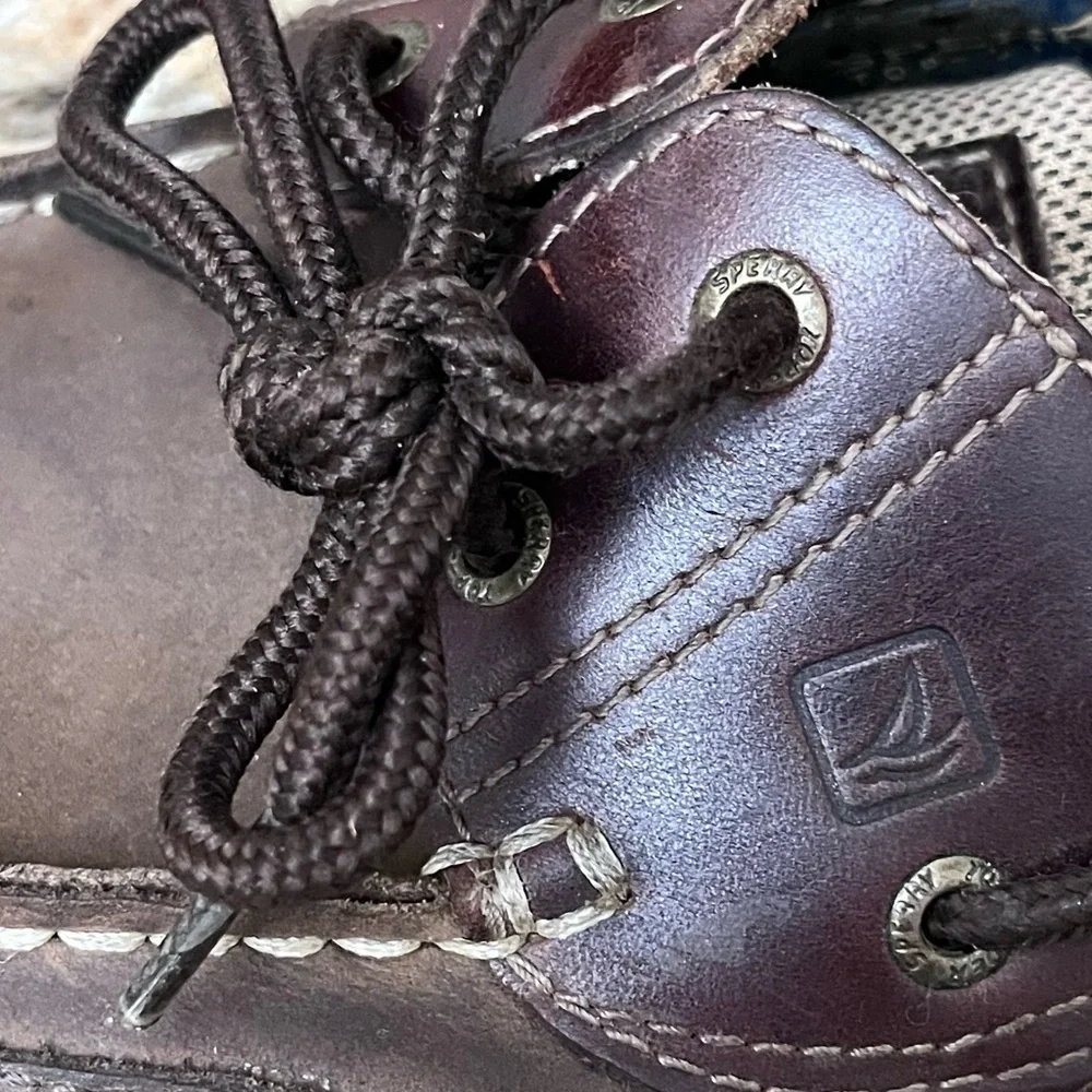 Sperry Top-Sider Brown Leather Boat Shoes Men’s 10.5M Classic Nautical Preppy